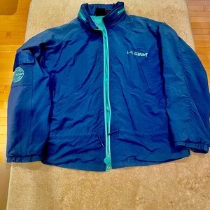 Vintage 80s LA Gear Windbreaker Jacket Full Zip Nylon Blue Men’s Size XL